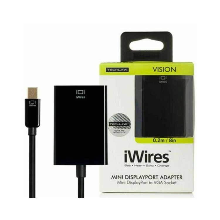 Techlink iWires Mini DisplayPort To VGA Video Adapter Cable 