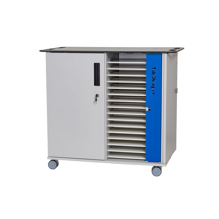 TekCharge Dual Door 32 Laptops or Chromebook up to 17" Charging Trolley