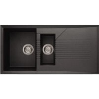 Reginox TEKNO475B 1.5 Bowl Composite Granite Sink Black