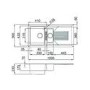 Reginox TEKNO475B 1.5 Bowl Composite Granite Sink Black