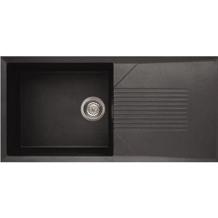 Reginox TEKNO480B 1.0 Bowl Composite Granite Sink Black