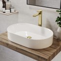 A1/TENNGW600X380 ONLY OPENED - White Oval Countertop Basin 600mm - Tennessee