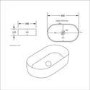 GRADE A1 - White Oval Countertop Basin 600mm - Tennessee