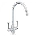 TES1CM Rangemaster Estuary Dual Lever Kitchen Mixer Tap - Polished Chrome