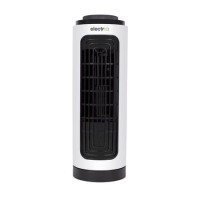 electriQ 13 Inch Quiet Oscillating Tower Fan - White