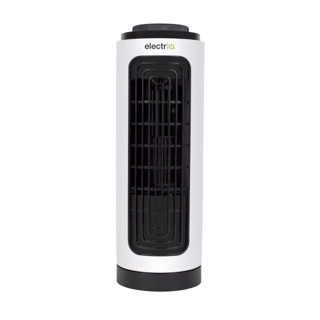 electriQ 13 Inch Quiet Oscillating Tower Fan - White