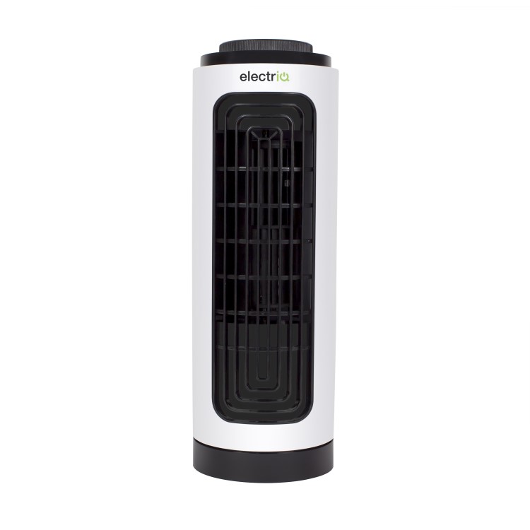 electriQ 13 Inch Quiet Oscillating Tower Fan - White