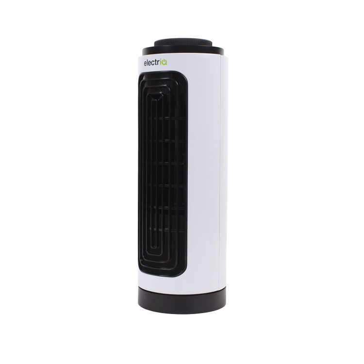 electriQ 13 Inch Quiet Oscillating Tower Fan - White