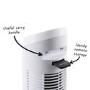 Refurbished electriQ 29 Inch Oscillating Tower Fan - White