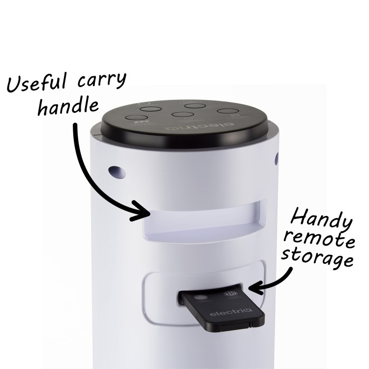 Refurbished electriQ 38 Inch Oscillating Tower Fan - White