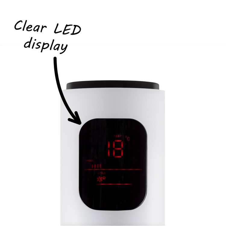 Refurbished electriQ 38 Inch Oscillating Tower Fan - White