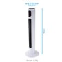 electriQ 38 Inch Oscillating Tower Fan - White