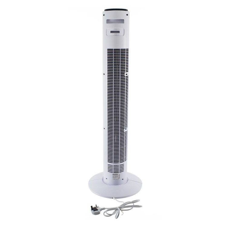 electriQ 38 Inch Oscillating Tower Fan - White