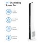 electriQ 44 Inch Tower Fan with Remote Control 3 Speed Settings Timer & Oscillation Functions