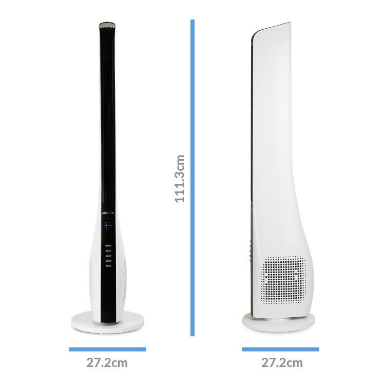 electriQ 44 Inch Tower Fan with Remote Control 3 Speed Settings Timer & Oscillation Functions