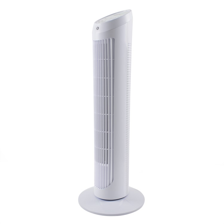 Refurbished electriQ 29 Inch Oscillating Tower Fan - White