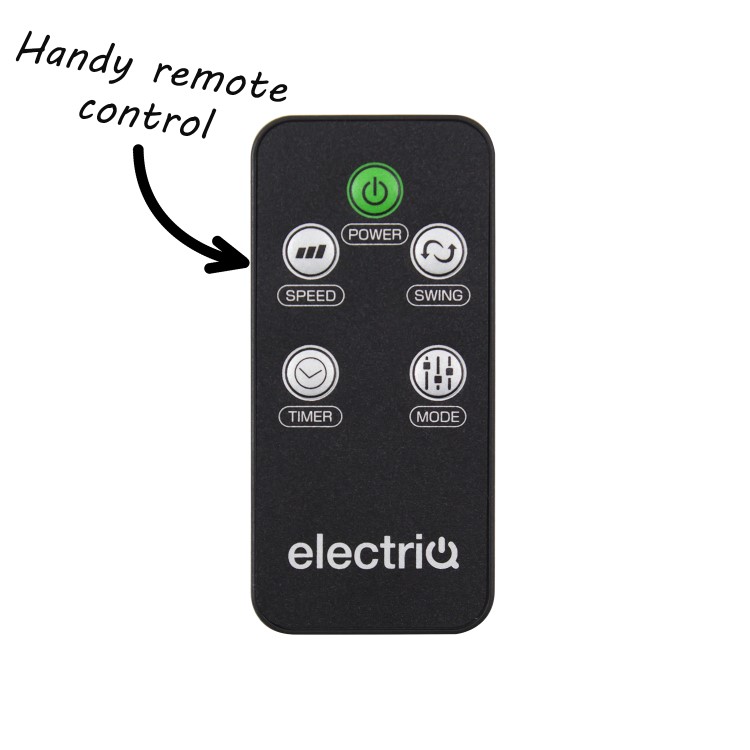 Refurbished electriQ 29 Inch Oscillating Tower Fan - White