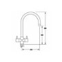 CDA Chrome Twin Lever Dual Flow Kitchen Tap