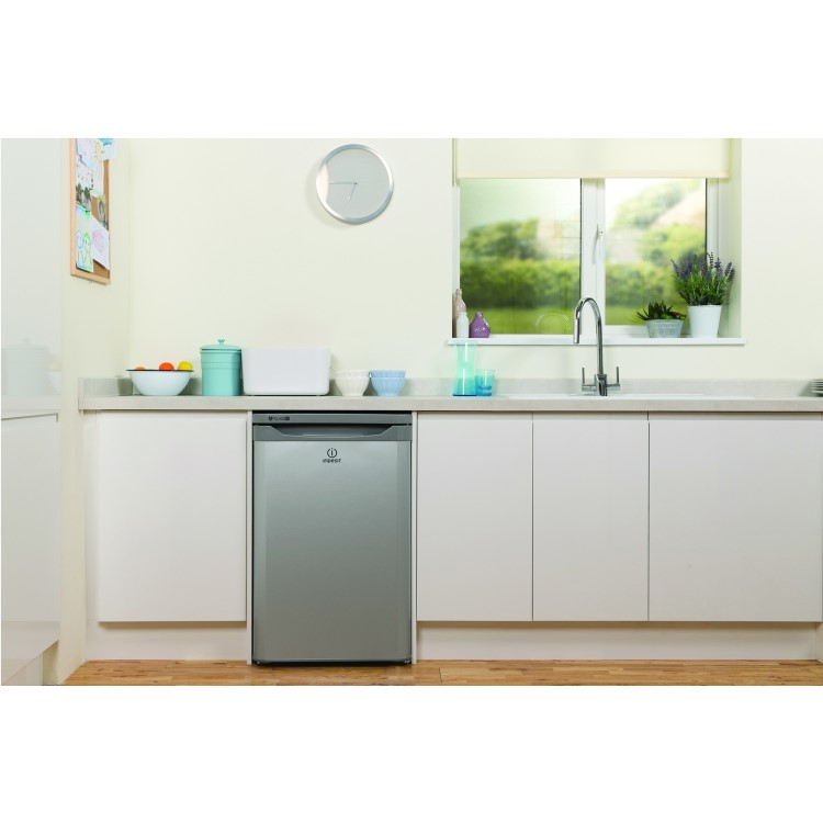 Indesit TFAA10S 55cm Wide Freestanding Under Counter Fridge - Silver