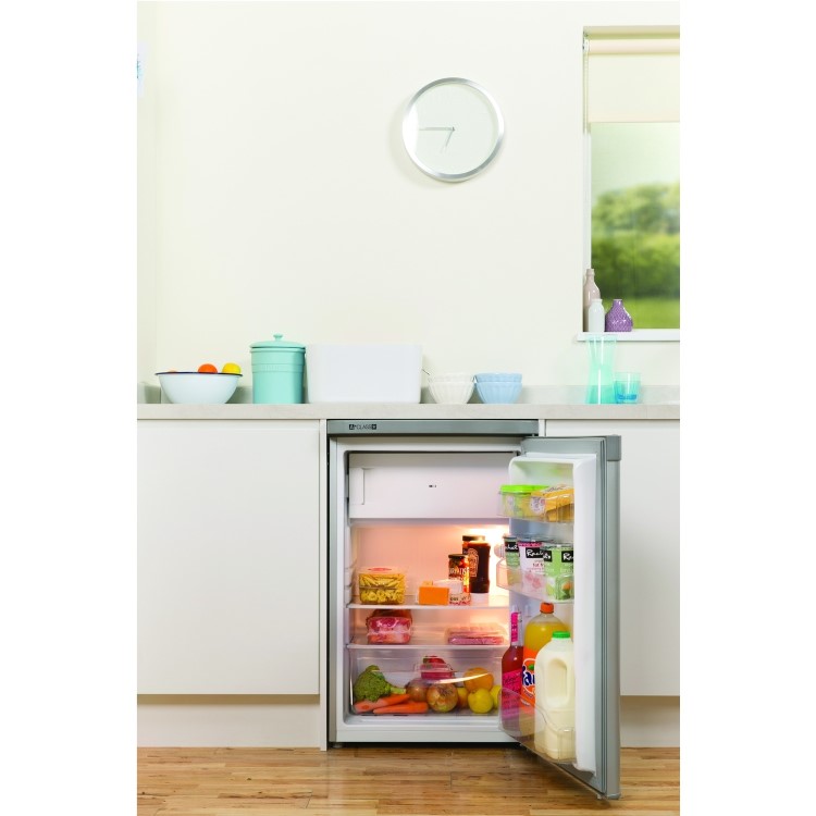 Indesit TFAA10S 55cm Wide Freestanding Under Counter Fridge - Silver