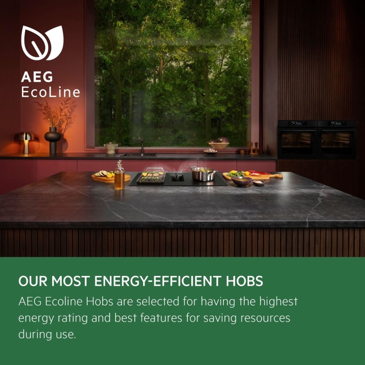 AEG 6000 Series 80 cm 4 Zone Venting Induction Hob - Black