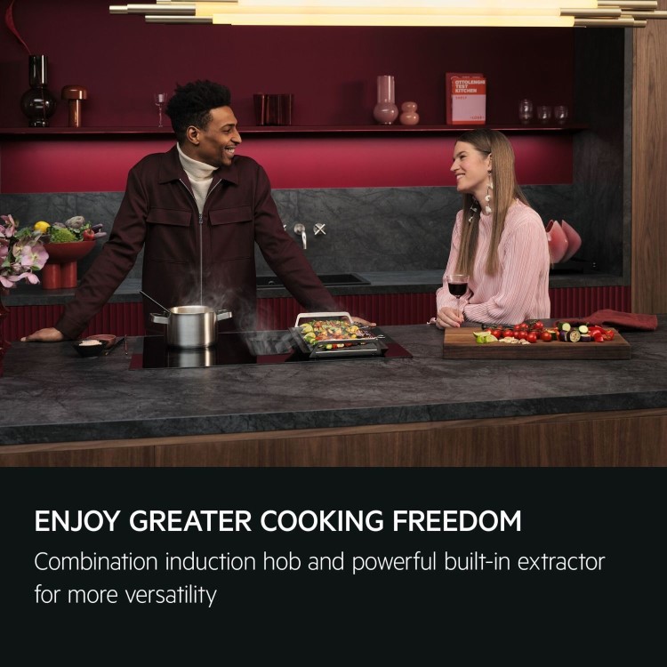 AEG 6000 Series 80 cm 4 Zone Venting Induction Hob - Black