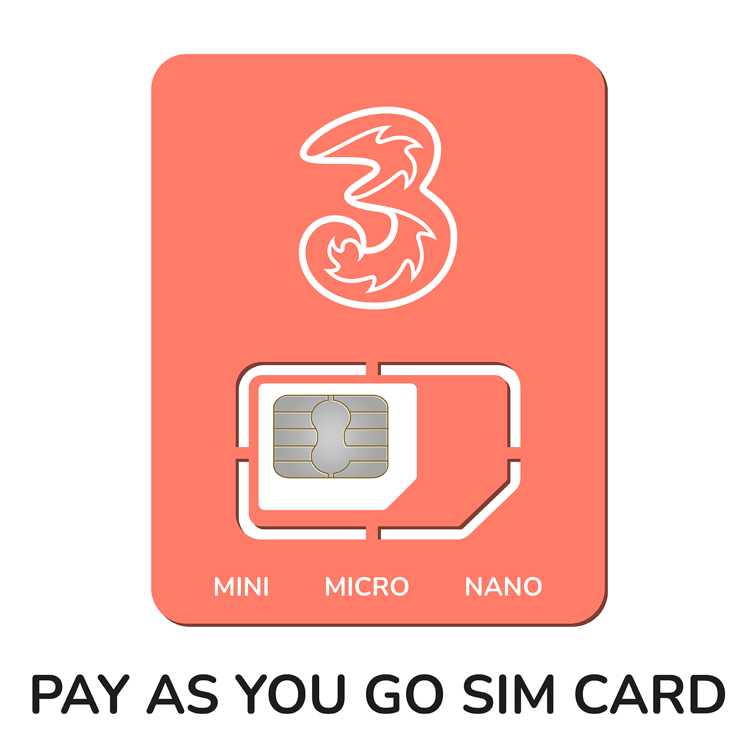 Three Pay As You Go Sim Card Trio - Page 1 - - BuyItDirect.ie