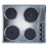 Refurbished Indesit TI60X 60cm Four Zone Solid Plate Electric Hob - Stainless Steel