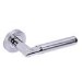 Internal Silver Polished/Satin Chrome Lever Door Handle with Latch and Hinges Pack - 75mm Latch - Tiber - XL Joinery