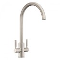 TID1BF Rangemaster Intense Dual Lever Monobloc Kitchen Mixer Tap - Brushed Nickel