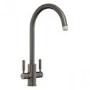 Rangemaster Intense Dual Lever Monobloc Kitchen Mixer Tap - Matt Grey