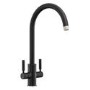 Rangemaster Intense Dual Lever Monobloc Kitchen Mixer Tap - Matt Black