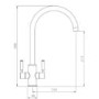 Rangemaster Intense Dual Lever Monobloc Mixer Kitchen Tap- Black