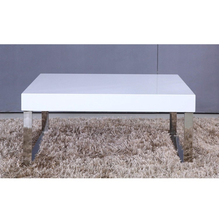High Gloss Square White Coffee Table - Tiffany Range