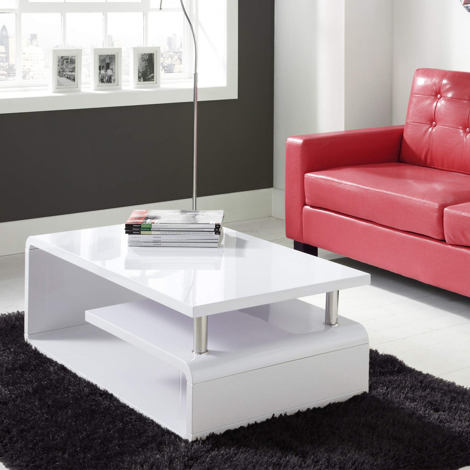White High Gloss Coffee Table Artemis Range BuyItDirect.ie