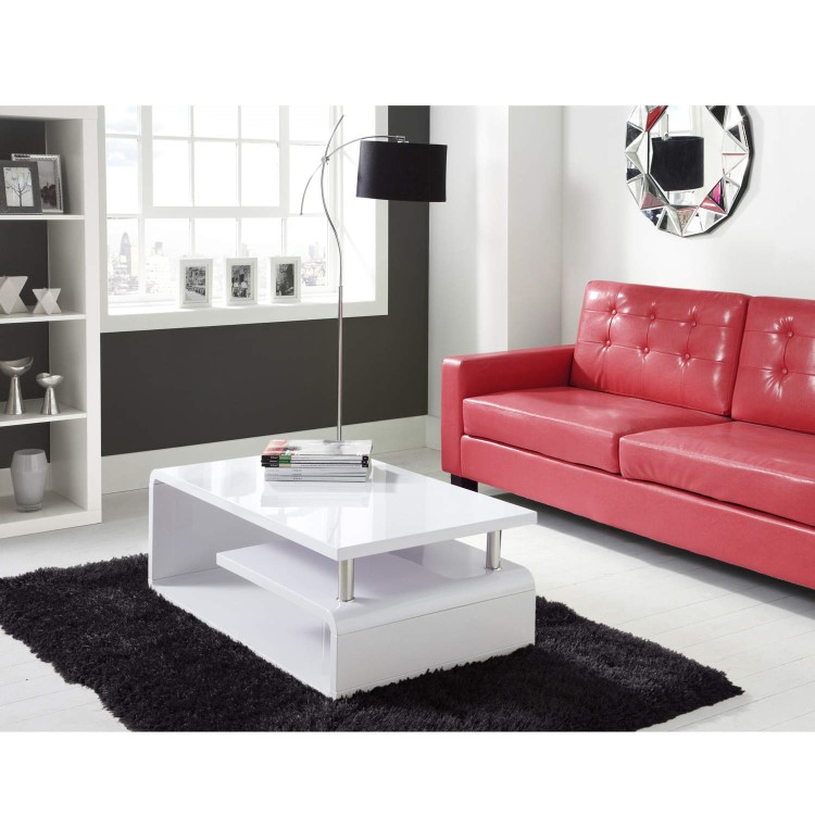 White High Gloss Coffee Table - Artemis Range