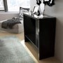 High Gloss Black Console Table with LED Lighting - Tiffany Range