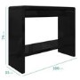High Gloss Black Console Table with LED Lighting - Tiffany Range
