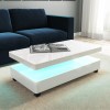 Large White Gloss LED Coffee Table - Tiffany