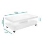 White Gloss Coffee Table with LED Lights - Tiffany