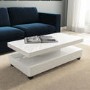 White Gloss Coffee Table with LED Lights - Tiffany