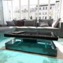 GRADE A1 - Tiffany Black High Gloss Rectangular Coffee Table with LED Lighting