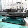 Tiffany Black High Gloss Rectangular Coffee Table with LED Lighting   