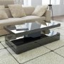 Tiffany Black High Gloss Rectangular Coffee Table with LED Lighting   