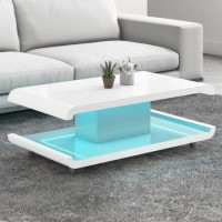 Gloss White Coffee Table with LED Lighting - Tiffany