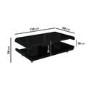 Large Black Gloss Coffee Table with Shelf - Tiffany