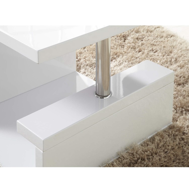Artemis High Gloss White Side Table 