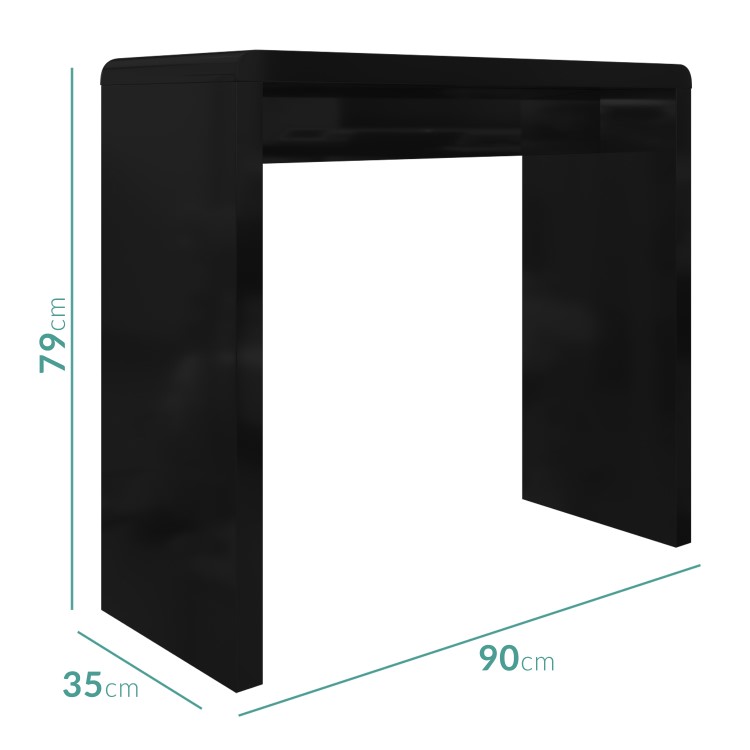 Black Tiffany High Gloss Dressing Table