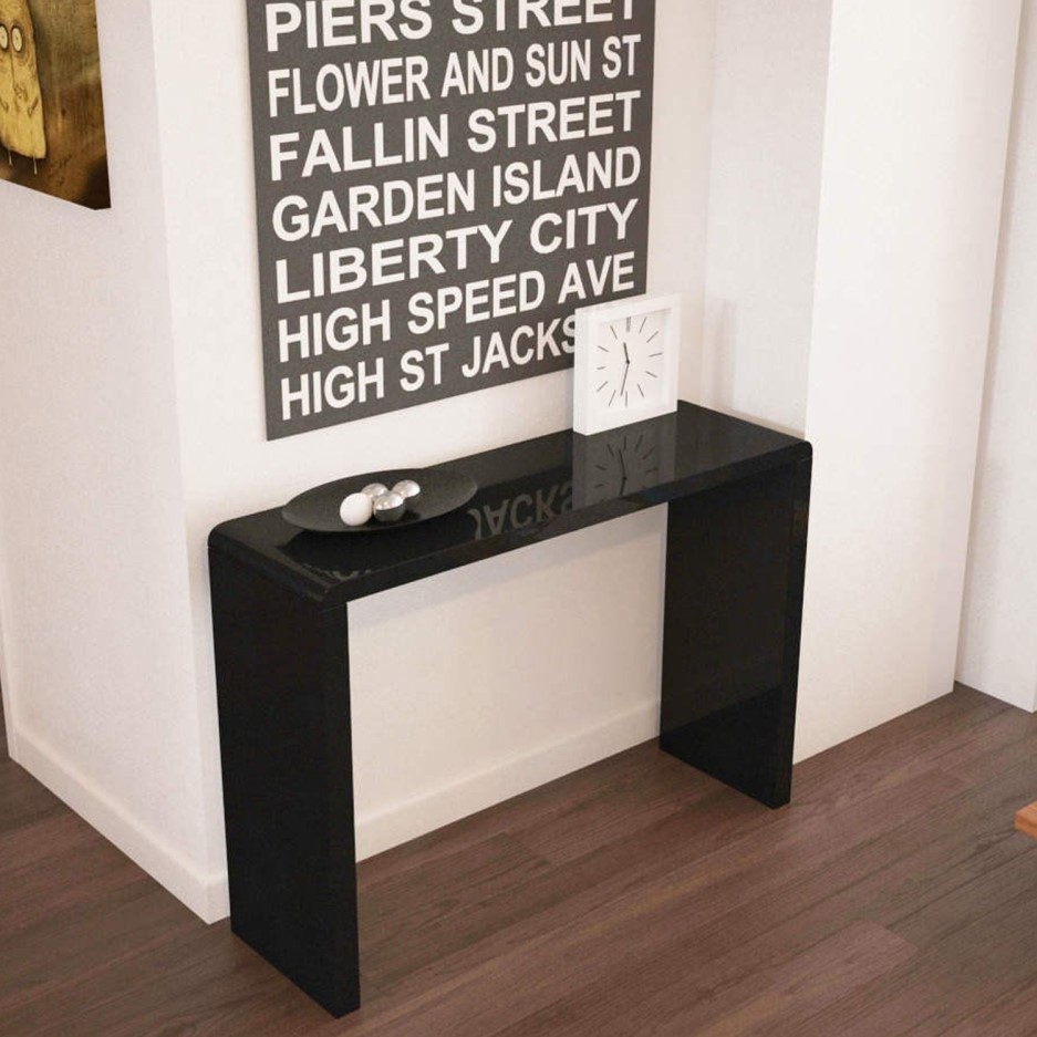 Black Tiffany High Gloss Dressing Table - BuyItDirect.ie