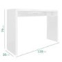 Large White High Gloss Console Table - Tiffany